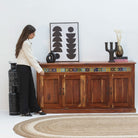 THE ARTISAN ACACIA TILE FOUR DOOR SIDEBOARD - Art and craft furniture