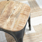 THE ELEGANT BLACK METAL WOODEN CHAIR - Art and craft furniture
