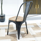 THE ELEGANT BLACK METAL WOODEN CHAIR - Art and craft furniture