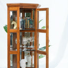 THE GRACEFUL CORNER GLASS SHOWCASE - Art and craft furniture