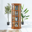 THE GRACEFUL CORNER GLASS SHOWCASE - Art and craft furniture