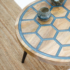 THE GRACEFUL ROUND MAHOGANY COFFEE TABLE - Art and craft furniture