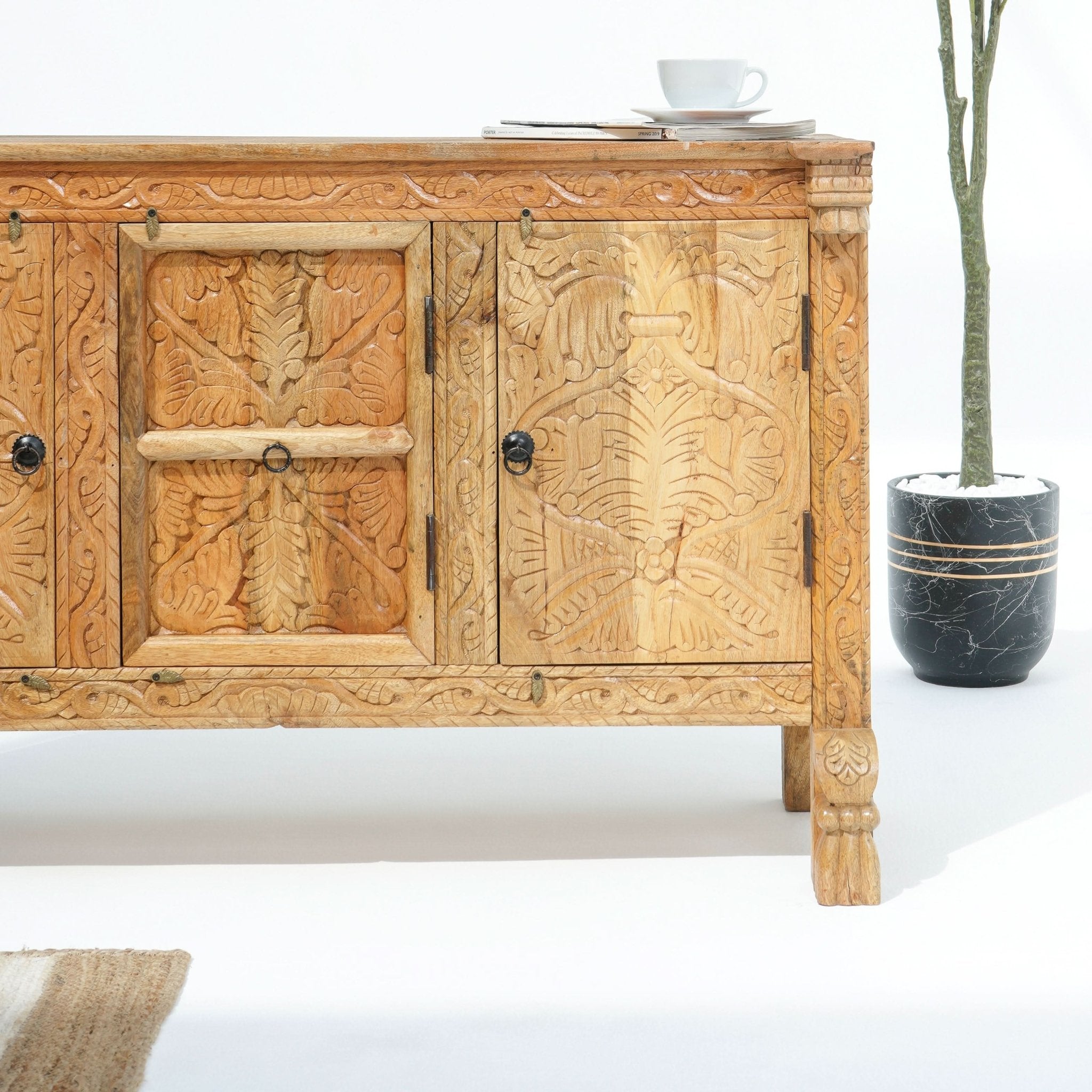 THE LOTUS TWO DOOR TWO DRAWER SIDEBOARD - Art and craft furniture