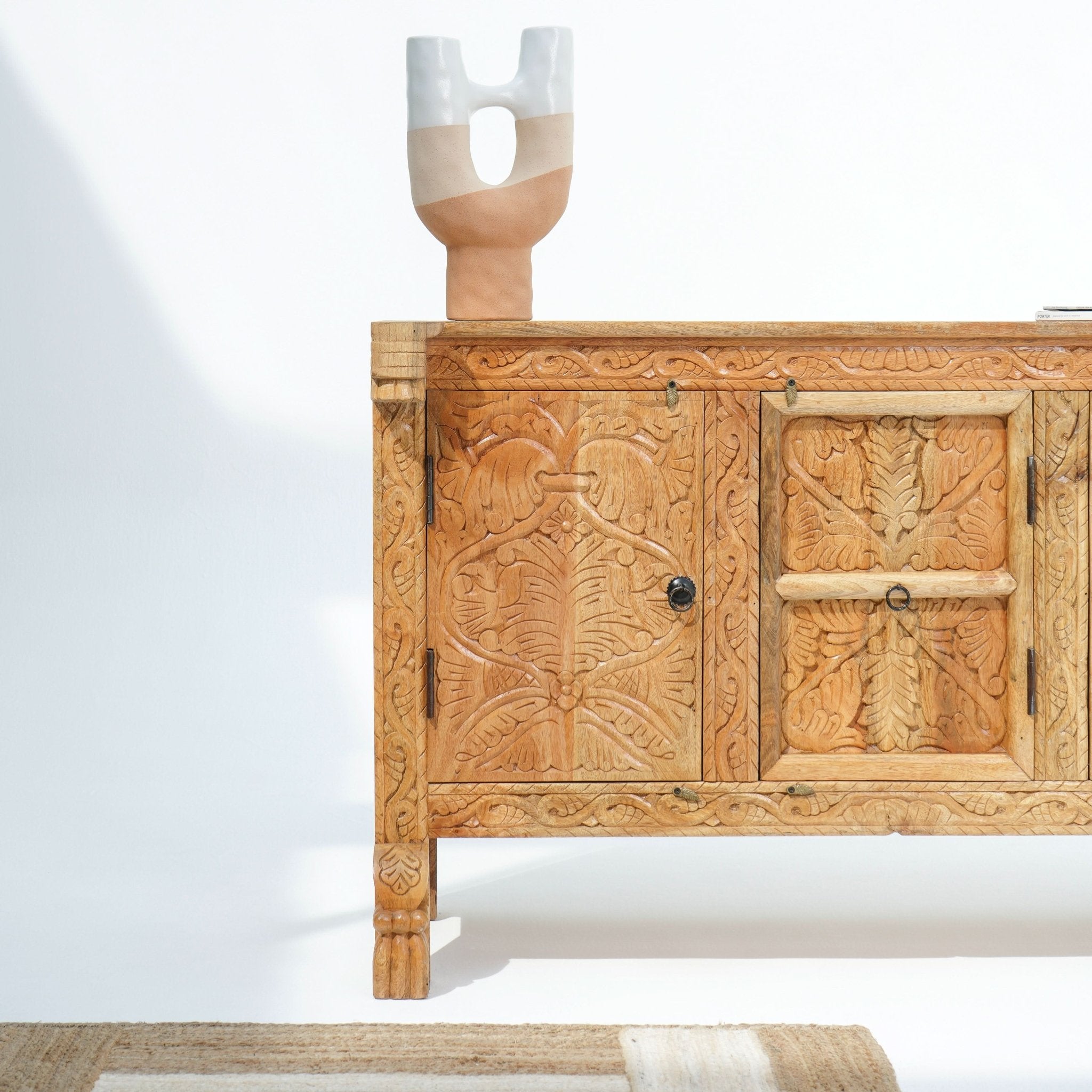 THE LOTUS TWO DOOR TWO DRAWER SIDEBOARD - Art and craft furniture