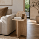 Travertine Beige Marble Side table - Art and craft furniture