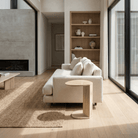 Travertine Beige Side Table - Art and craft furniture