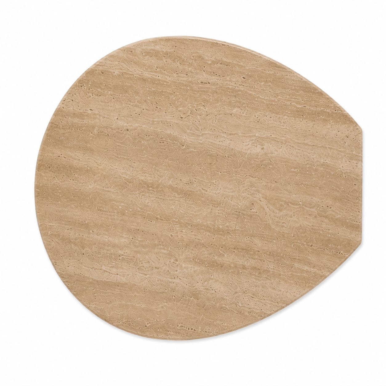 Travertine Beige Side Table - Art and craft furniture