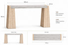 Travertine Beige & Silver Console Table - Art and craft furniture