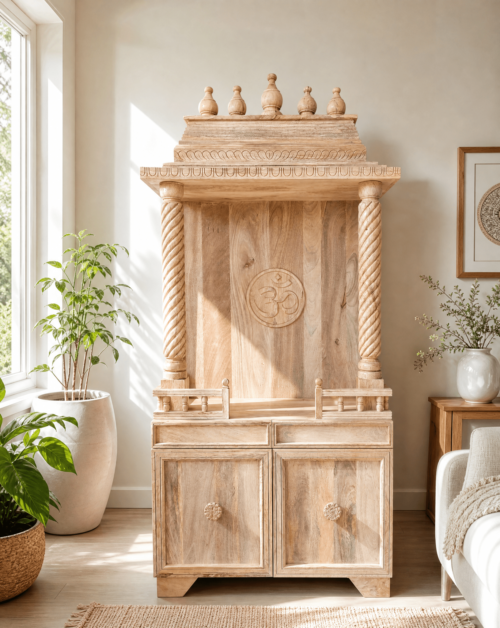 TWO DOOR AND TWO DRAWER TEMPLE - Art and craft furniture