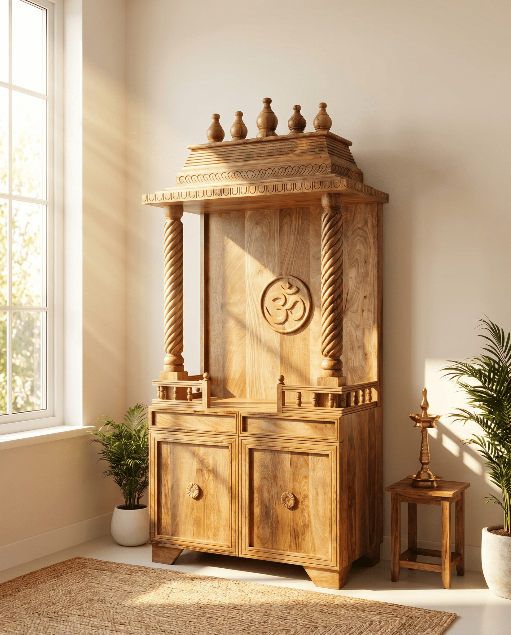 TWO DOOR AND TWO DRAWER TEMPLE - Art and craft furniture