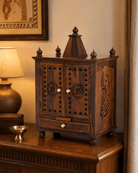 TWO DOOR ONE DRAWER WOODEN TEMPLE - Art and craft furniture