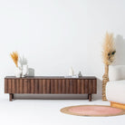 VALENCIA-BROWN FOUR DOOR TV STAND - Art and craft furniture
