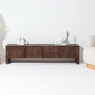 VALENCIA-BROWN TWO DRAWER THREE DOOR TV STAND - Art and craft furniture