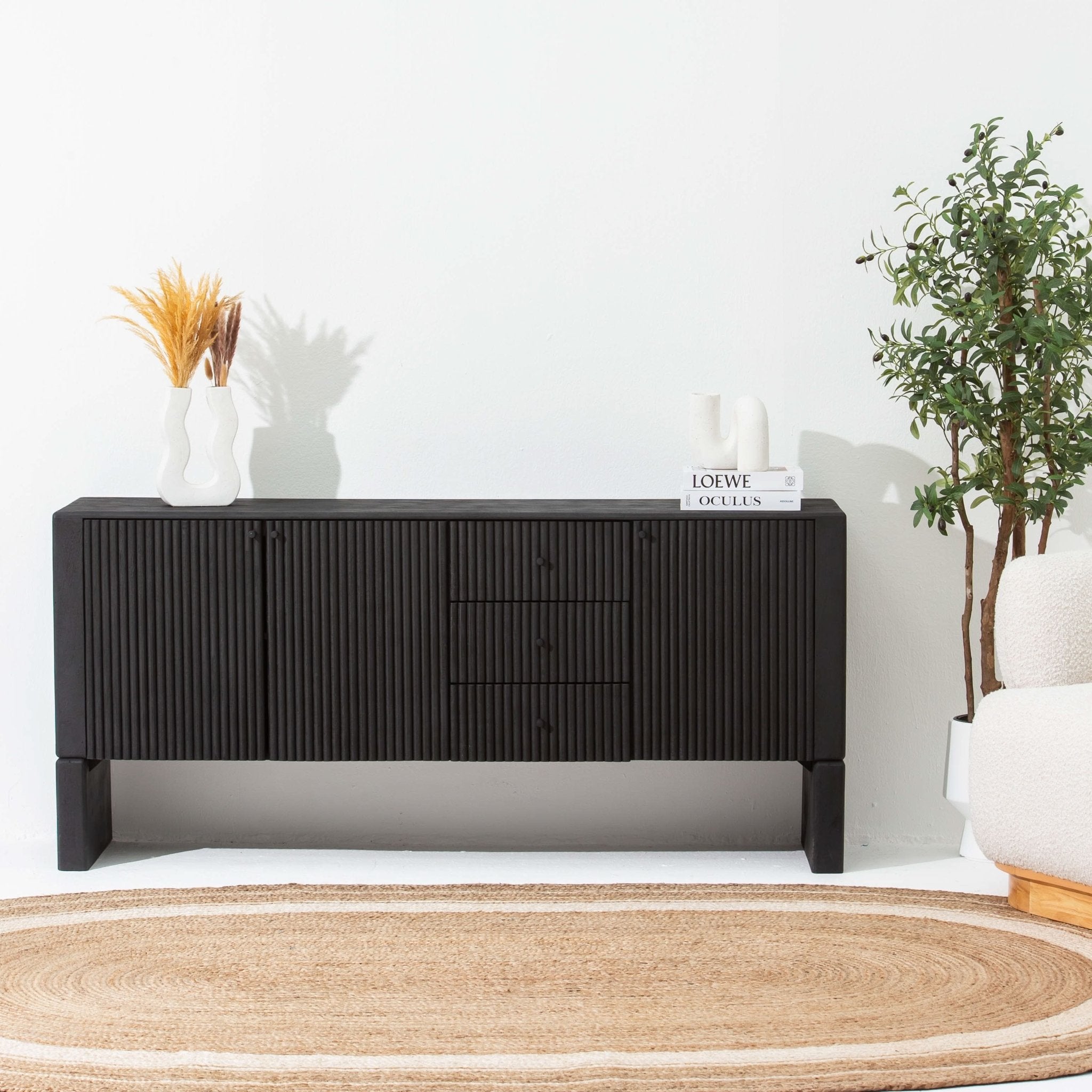 VALENCIA THREE DRAWER THREE DOOR SIDEBOARD - Art and craft furniture