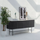 VANTA MARBLE TOP THREE DOOR SIDEBOARD - Art and craft furniture