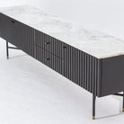 VANTA MARBLE TOP TWO DRAWER THREE DOOR TV STAND - Art and craft furniture