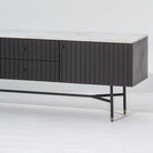 VANTA MARBLE TOP TWO DRAWER THREE DOOR TV STAND - Art and craft furniture