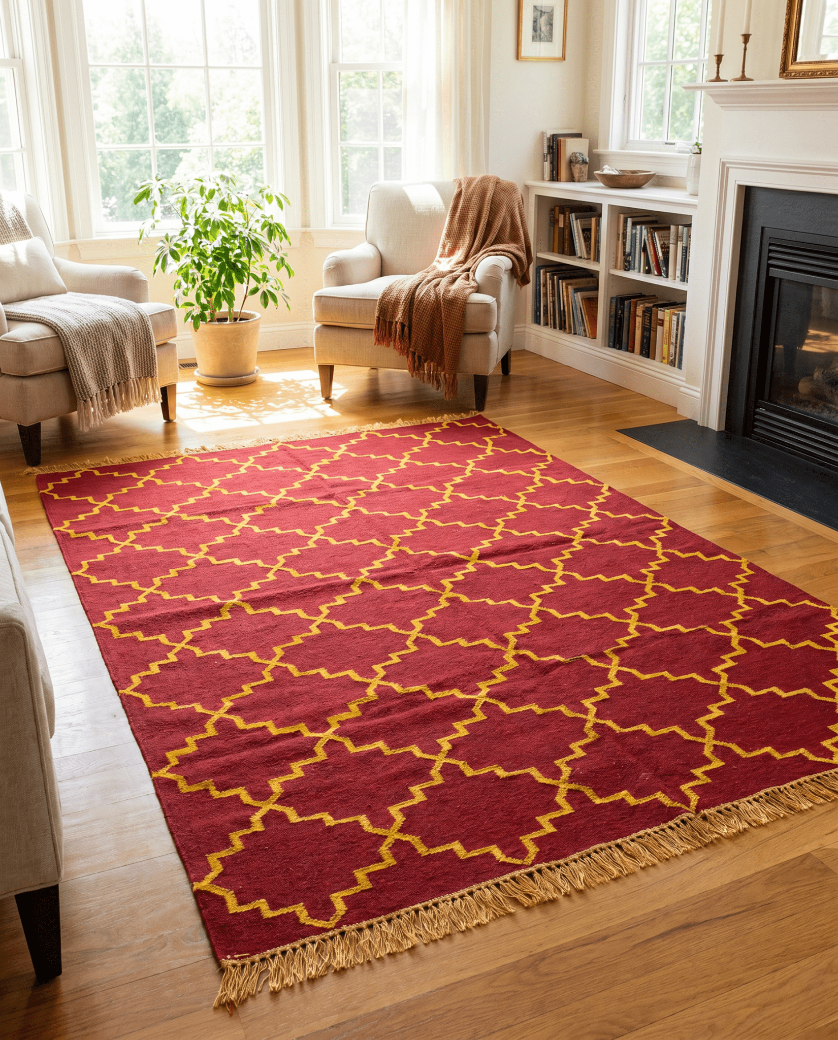 VASTRA HANDWOVEN COTTON RUG - Art and craft furniture