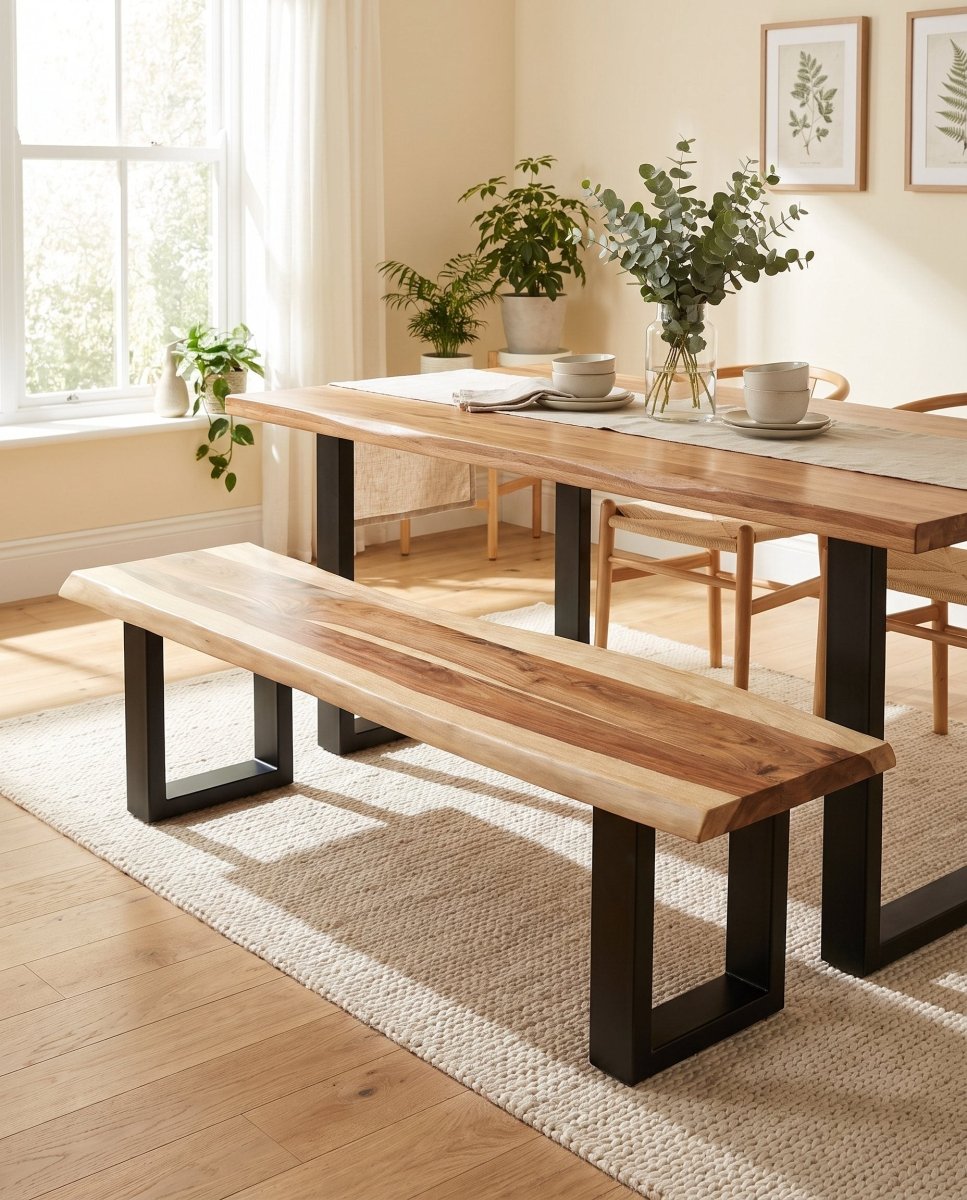 Velmont Rose Wood U Leg Bench - Art and craft furniture