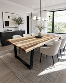 Velmont Rose Wood U leg Dining Table - Art and craft furniture