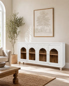 Velmora 4 Glass Door Sideboard - Art and craft furniture