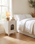 Velmora One Glass Door Bedside Table - Art and craft furniture