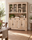 Velnova Two-Part Glass Door Cabinet - Art and craft furniture