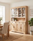 Velnova Two-Part Glass Door Cabinet - Art and craft furniture
