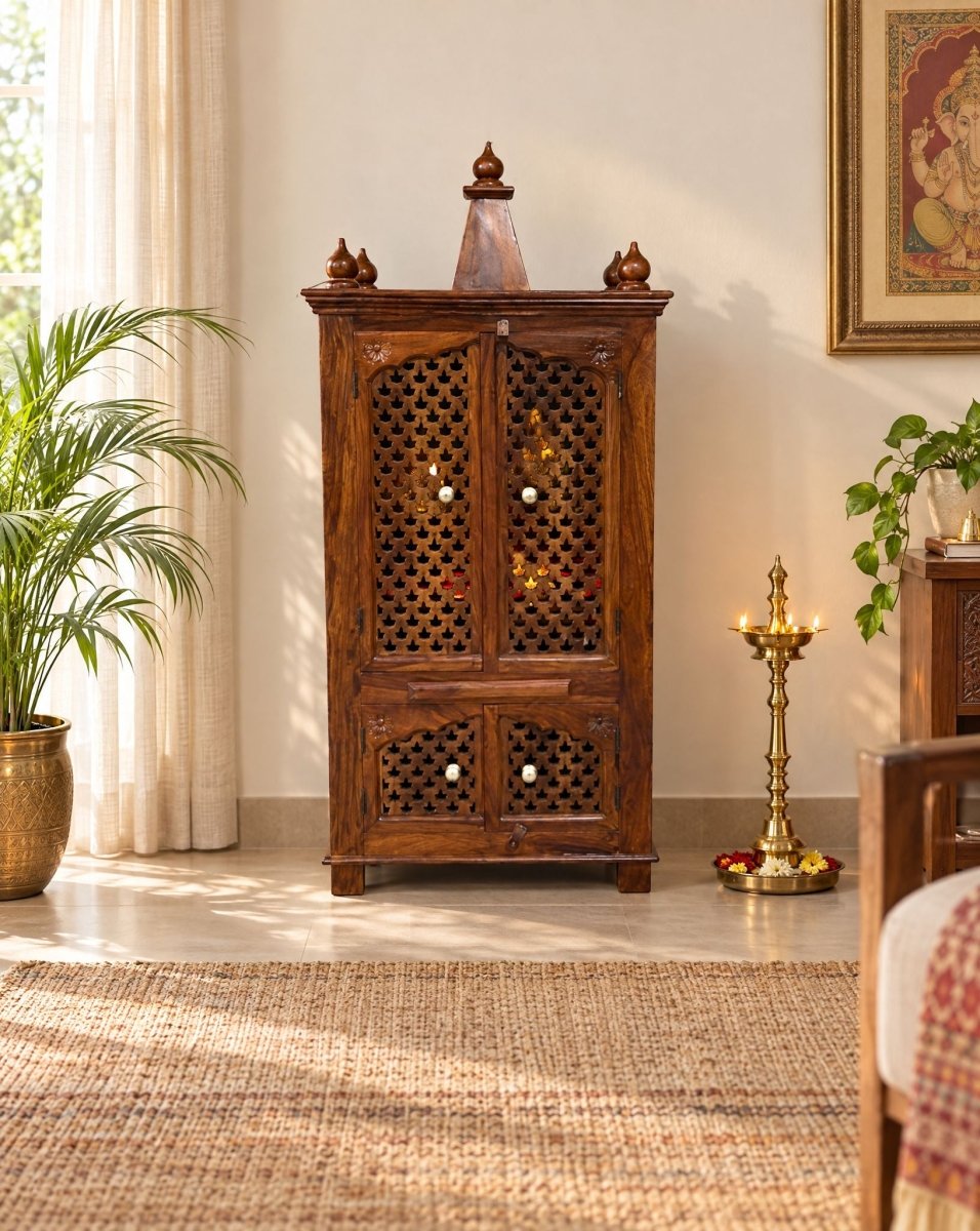 Velora Wooden Temple - Art and craft furniture