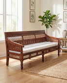 Veloura 3 Seater Wooden Sofa - Art and craft furniture