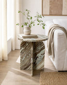 Velvia Marble Side table - Art and craft furniture