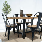 Venetian Charm Mango wood Top With Metal Legs Dining Table - Art and craft furniture