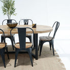 Venetian Charm Mango wood Top With Metal Legs Dining Table - Art and craft furniture