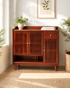 VENEZIA DARK MANGO WOOD SHOE ORGANIZER - Art and craft furniture