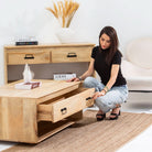 VENEZIA WOODEN COFFEE TABLE - Art and craft furniture