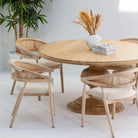 VERONA HOURGLASS LEG ROUND DINING TABLE - Art and craft furniture