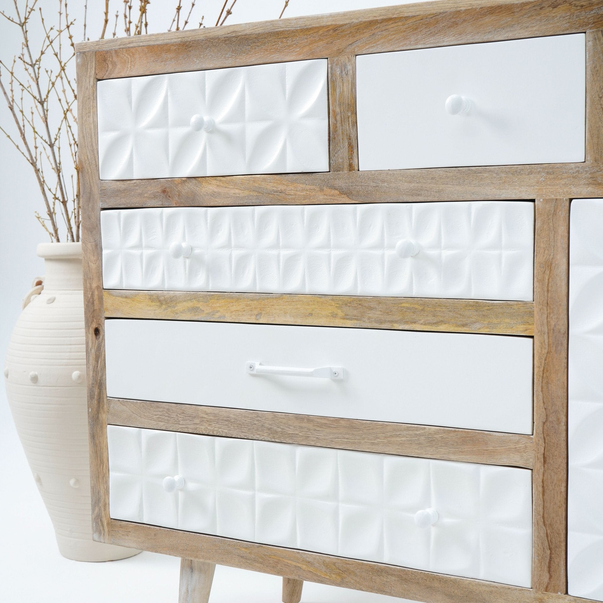 VERONA SIX DRAWER ONE DOOR SIDEBOARD - Art and craft furniture