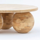 VERONA WOODEN ROUND COFFEE TABLE - Art and craft furniture