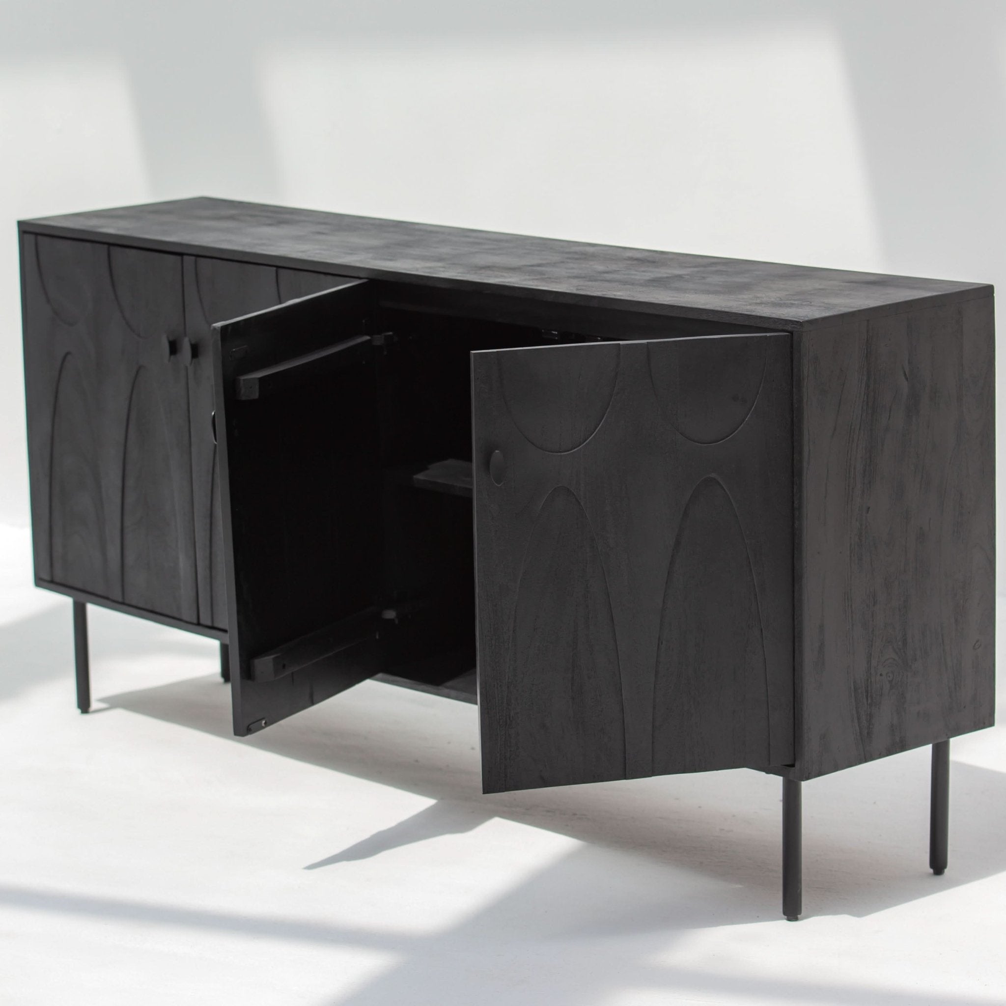 VERVE WOODEN FOUR DOOR SIDEBOARD - Art and craft furniture