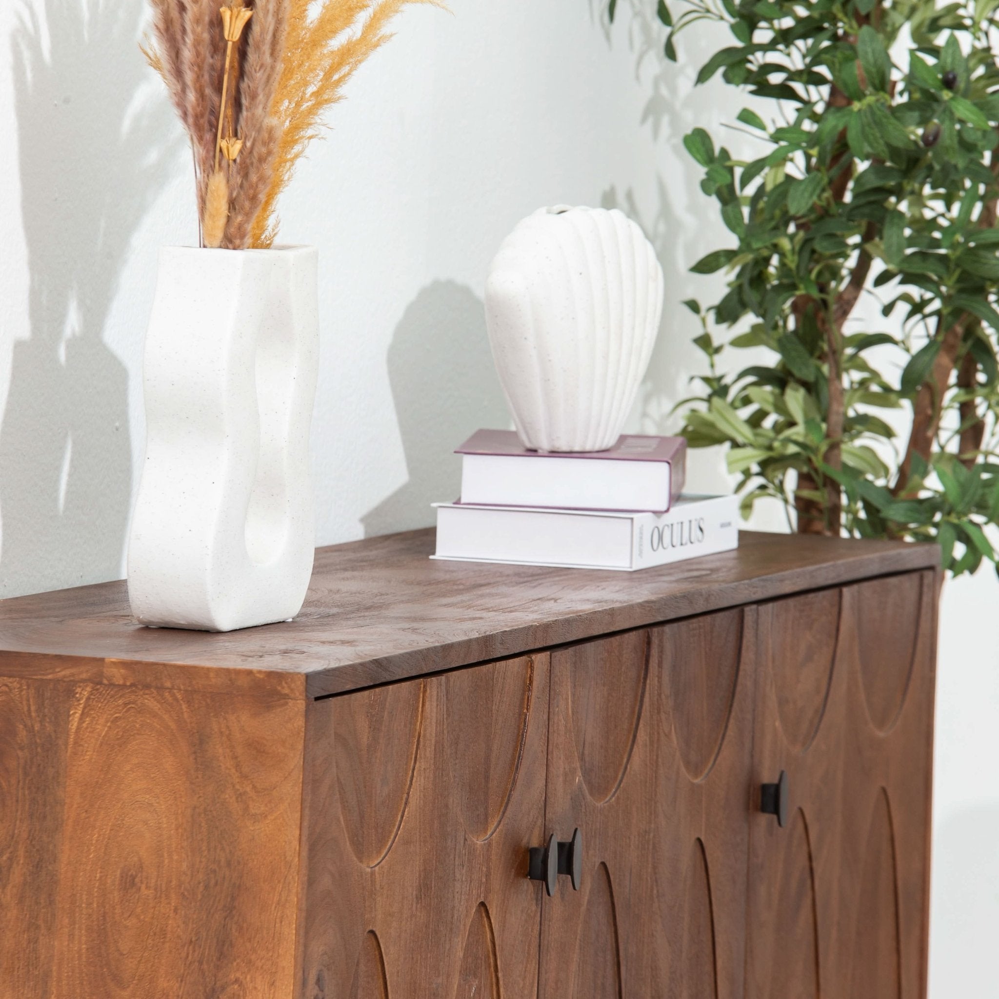 VERVE WOODEN THREE DOOR SIDEBOARD - Art and craft furniture