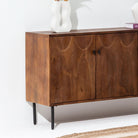 VERVE WOODEN THREE DOOR SIDEBOARD - Art and craft furniture