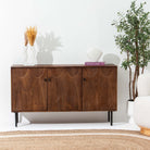 VERVE WOODEN THREE DOOR SIDEBOARD - Art and craft furniture