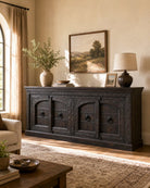 Vessora Grey 4 Door Sideboard - Art and craft furniture