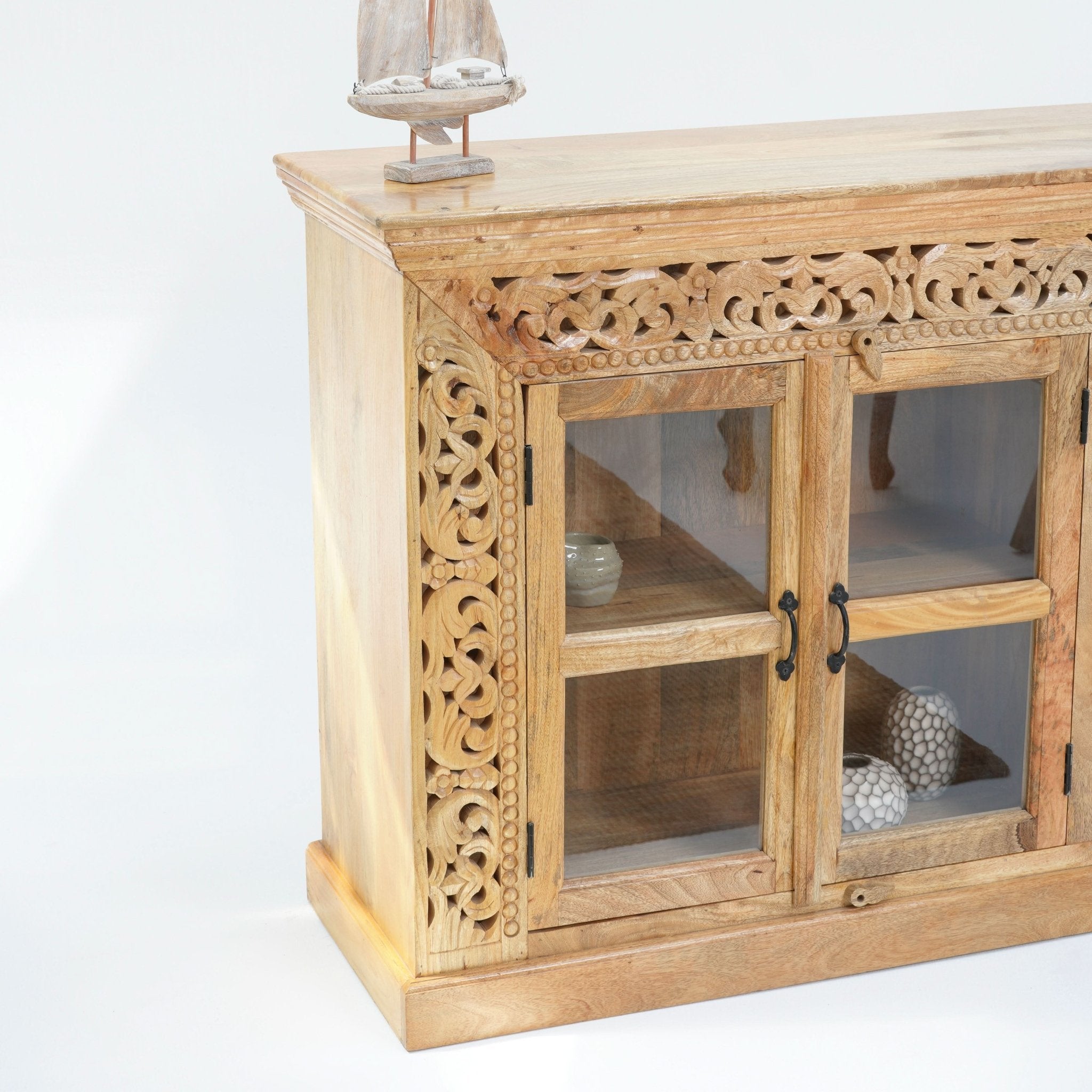 VICTOR HARBOR FOUR GLASS DOOR SIDEBOARD - Art and craft furniture