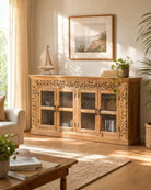 Victor Harbor Four Glass Door Sideboard - Art and craft furniture