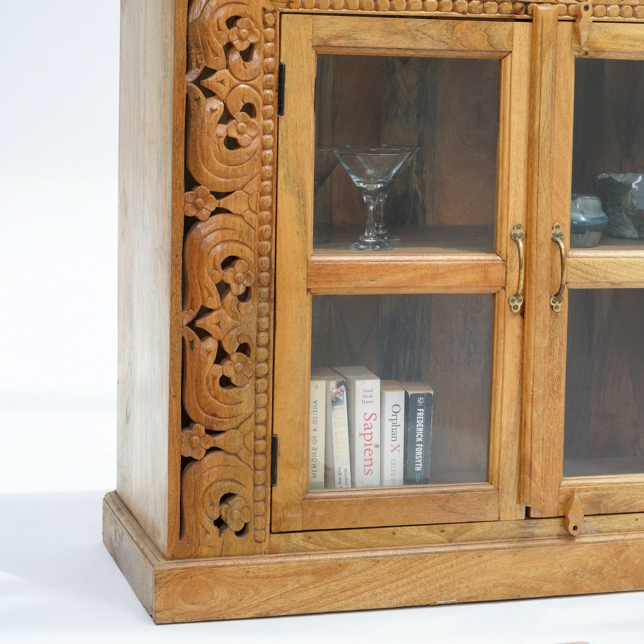 VICTOR HARBOR GLASS TWO DOOR SIDEBOARD - Art and craft furniture