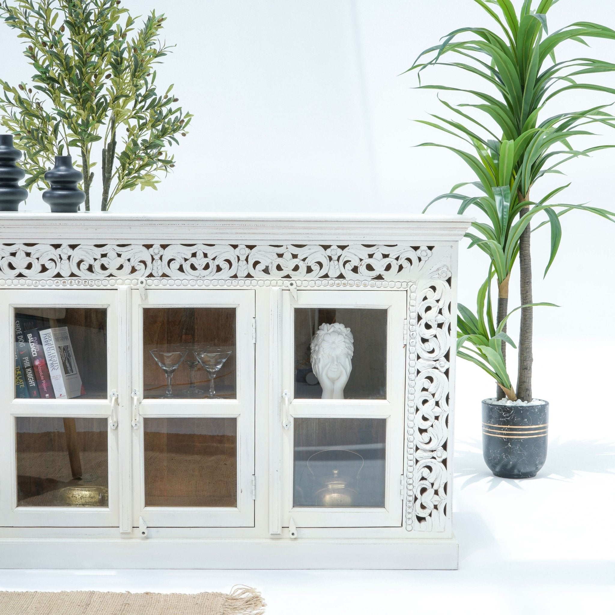 VICTOR HARBOR THREE GLASS DOOR SIDEBOARD - Art and craft furniture