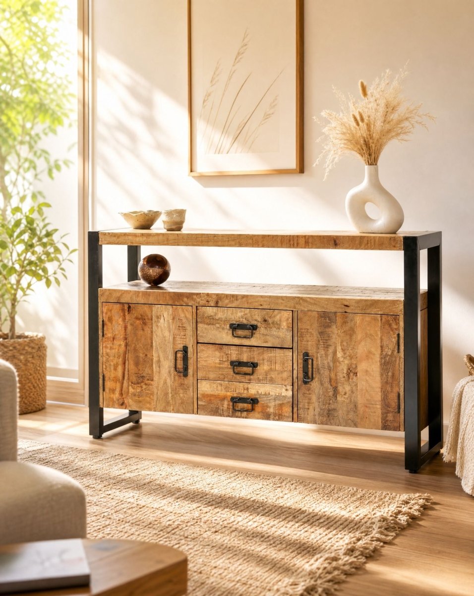Vienna Two Door Industrial Sideboard - Art and craft furniture