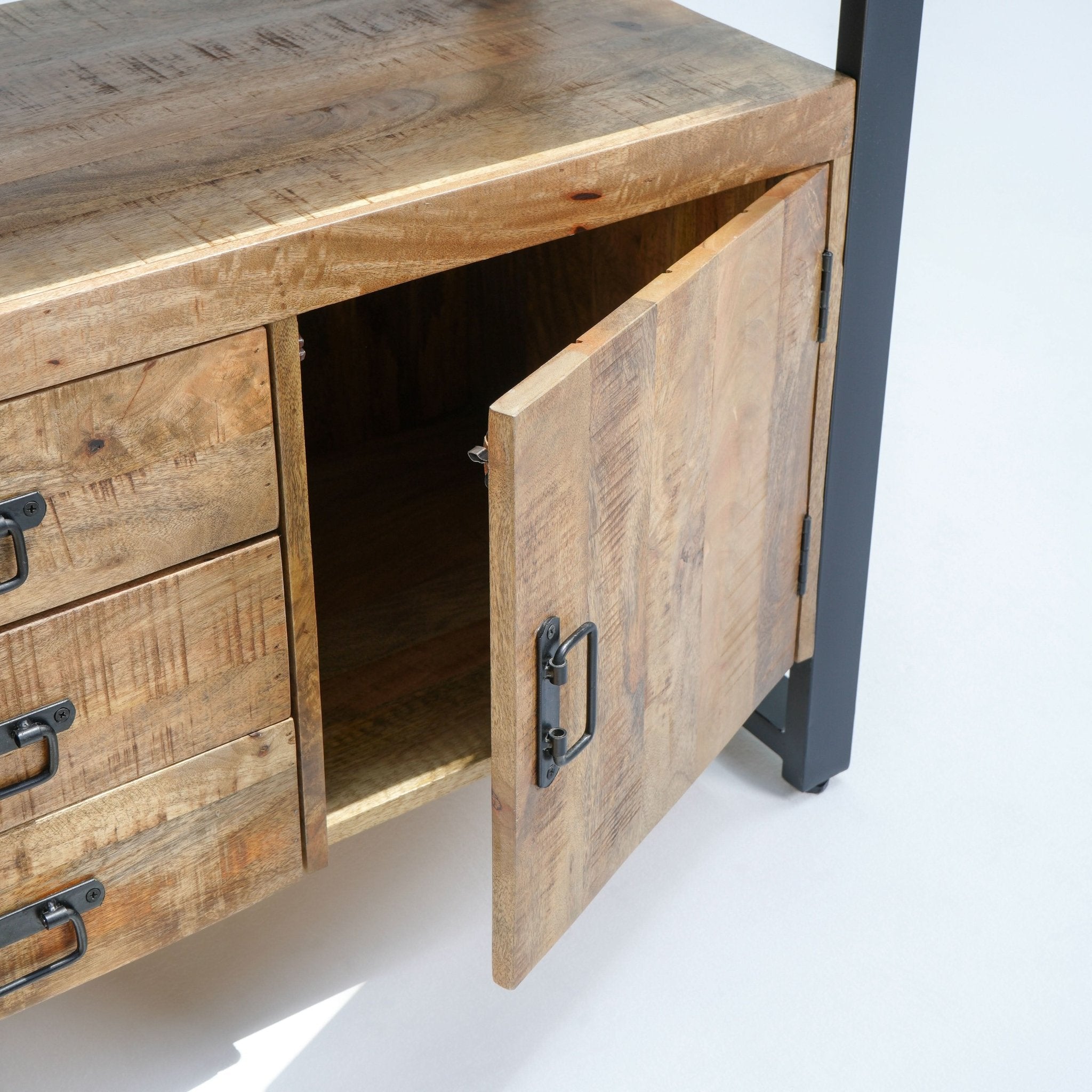 VIENNA TWO DOOR THREE DRAWER INDUSTRIAL SIDEBOARD - Art and craft furniture