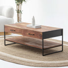 VILLENEUVE TWO DRAWER COFFEE TABLE - Art and craft furniture